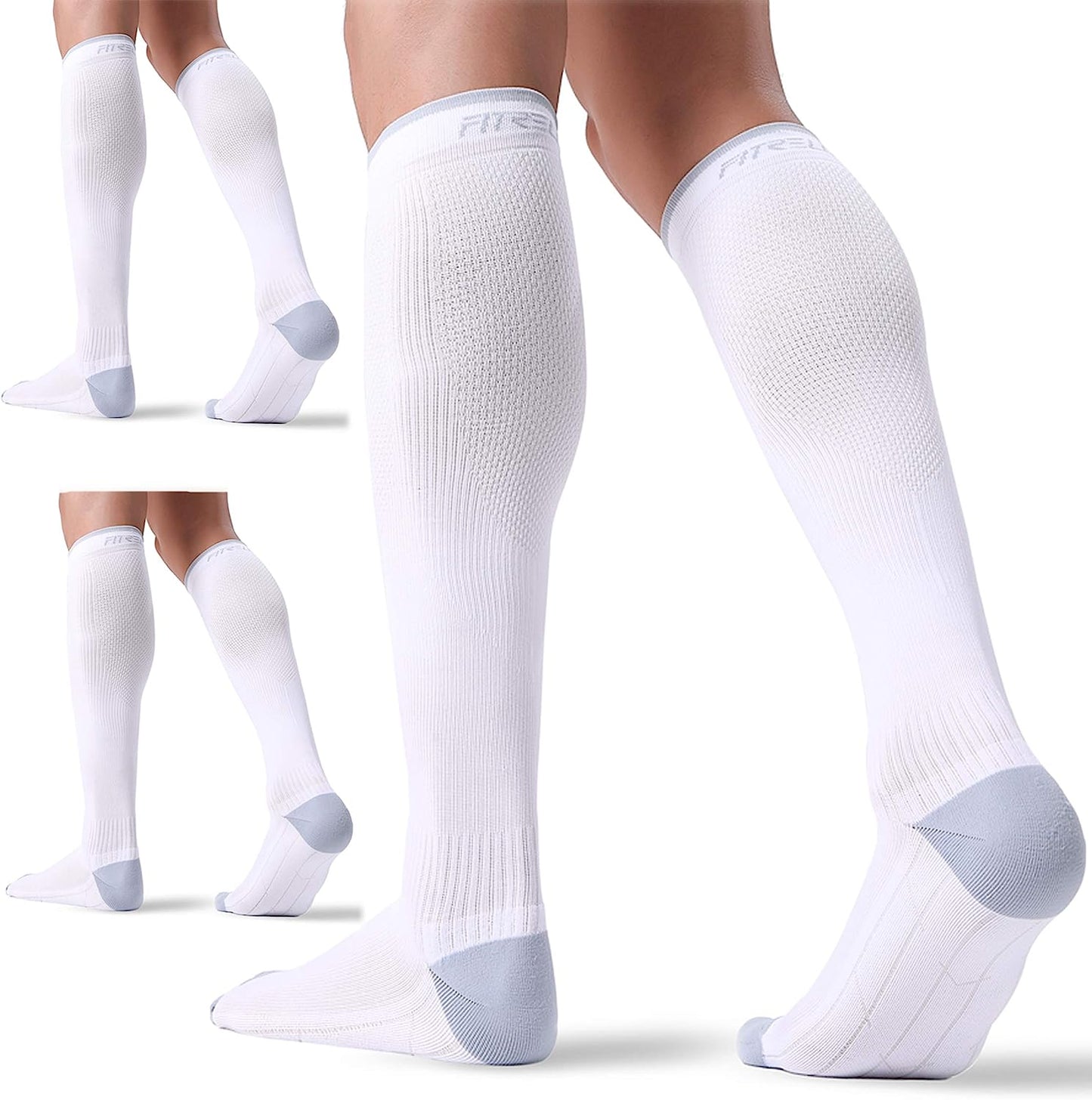 Elevate Your Comfort: 3 Pairs of Unisex Compression Socks for Enhanced Circulation - 20-30 mmHg Support