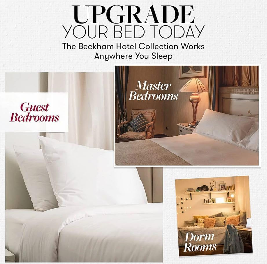 Standard/Queen Bed Pillows - Set of 2 Soft Down Alternative for Ultimate Comfort - Perfect Support for All Sleep Positions