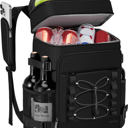 Cooler Backpack - 40 Cans Insulated Backpack Cooler for Men & Women, Portable 2 Leak Proof Compartments Coolers Bag for Beach Travel Picnic Lunch Hiking BBQ Camping