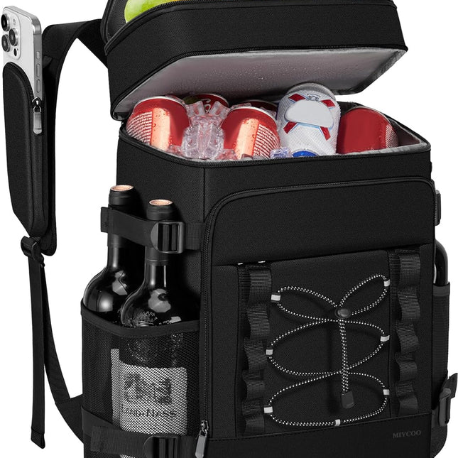 Cooler Backpack - 40 Cans Insulated Backpack Cooler for Men & Women, Portable 2 Leak Proof Compartments Coolers Bag for Beach Travel Picnic Lunch Hiking BBQ Camping