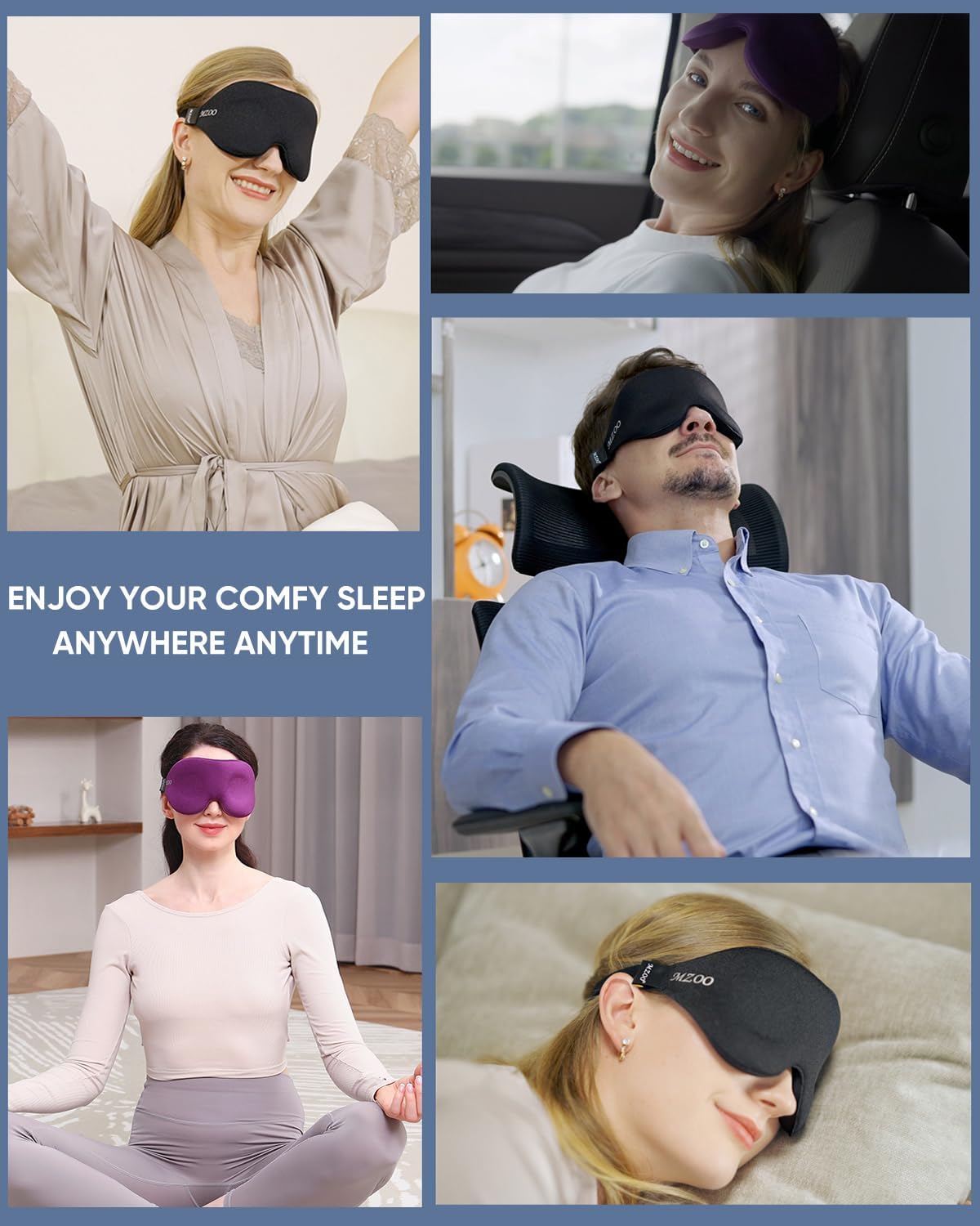 Experience Unmatched Comfort with the 3D Luxury Sleep Eye Mask - Perfect for Side Sleepers, Total Light Blockage, and Ultimate Relaxation - Black
