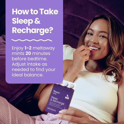 Sleep & Recharge Meltaway Mints - Contains Melatonin 5Mg, Chamomile & Elderberry - Travel Aid for Nighttime Relaxation & Healthy Sleep Cycle - Night Berry 72, Ct