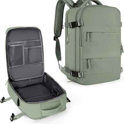 Ultimate Waterproof Travel Backpack for Adventurers - Stylish Gray Green Rucksack for Hiking and Daily Use