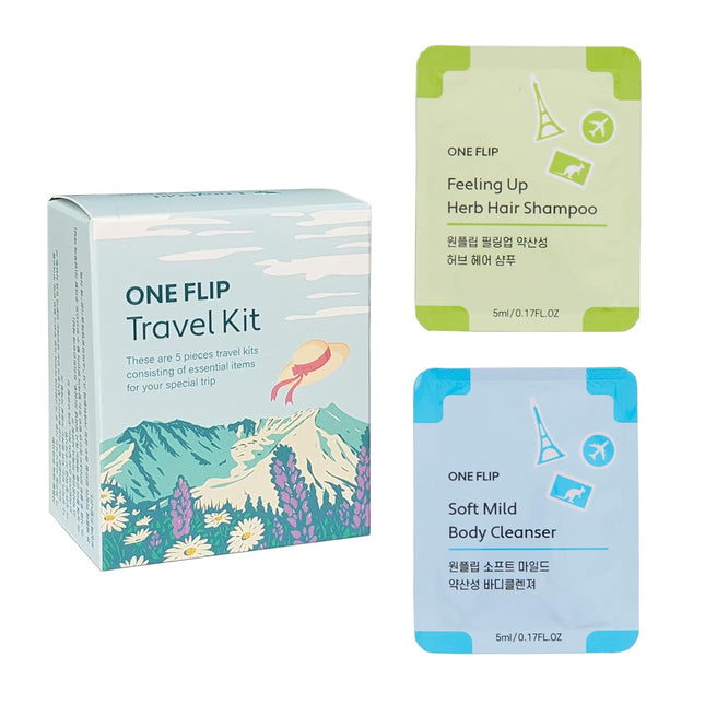 Korean Skin Care Travel Size Toiletries Set Sample Size (Shampoo 5Pcs & Body Wash 5Pcs) Korean Beauty Must Haves, Disposable, Essentials for Women, Men